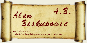 Alen Biskupović vizit kartica